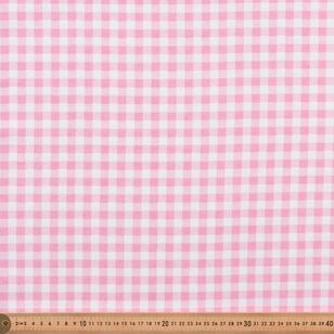 Pink Gingham 112 cm Cotton Flannelette Fabric Pink 112 cm