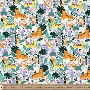 Jungle Critters 148 cm Cotton Spandex Fabric Multicoloured 148 cm