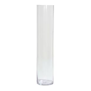 Bouclair Redefined Retro Cylinder Glass Flower Vase Clear 15 x 70 cm