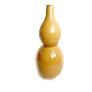 Bouclair Refined Retro Speckled Bubble Vase Yellow 15 x 37.5 cm