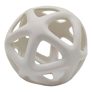 Bouclair Refined Retro Cutout Decorative Ball White 12.5 cm