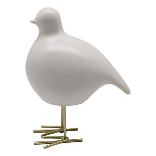 Bouclair Refined Retro Ceramic Bird White 15 x 8.5 x 17 cm