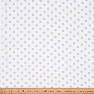 Large Dot 145 cm Printed Crinkle Chiffon Fabric Blue 145 cm