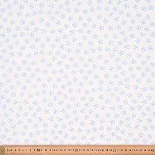 Daisy Line 145 cm Printed Crinkle Chiffon Fabric Blue 145 cm