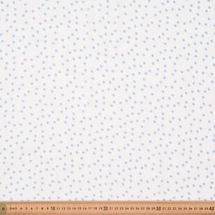 Small Dot 145 cm Printed Crinkle Chiffon Fabric Blue 145 cm