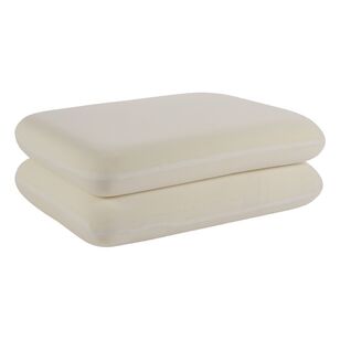Esque by Logan & Mason 2 Pack Memory Foam Pillows. White Standard