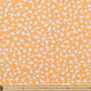 Modern Floral Spots 112 cm Cotton Fabric Orange 112 cm