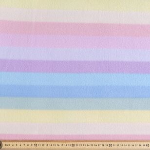 Rainbow Stripe 148 cm Husky Polar Fleece Fabric Multicoloured 148 cm