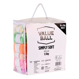 Value Ball Simply Soft 1.5 kg Yarn Go Bag Freckle Mix