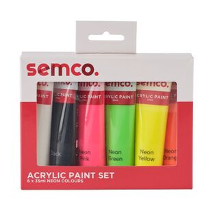Semco Acrylic Paint set Fluro 35 mL | Spotlight Australia
