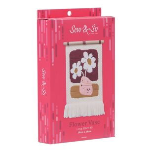 Sew & So Flower Vase Long Stitch Kit  Multicoloured