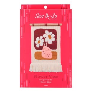 Sew & So Flower Vase Long Stitch Kit  Multicoloured