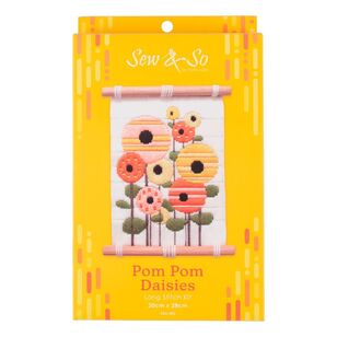 Sew & So Pom Pom Long Stitch Kit  Multicoloured