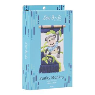 Sew & So Funky Monkey Long Stitch Kit  Multicoloured