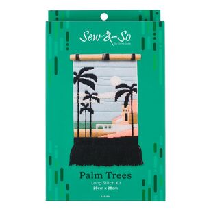 Sew & So Palm Trees Long Stitch Kit  Multicoloured