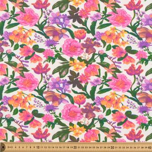 Bright Flowers 148 cm Jersey Fabric Multicoloured 148 cm