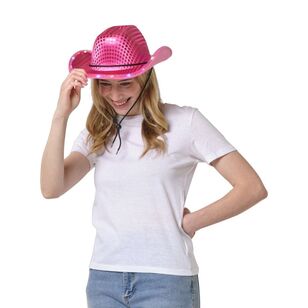 Spartys Light Up Cowboy Hat Pink