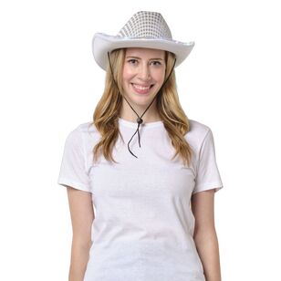 Spartys Light Up Cowboy Hat White