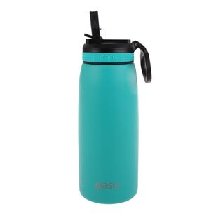 Oasis 780 ml Stainless Steel Insulated Bottle With Sipper Straw Turquoise 780 mL