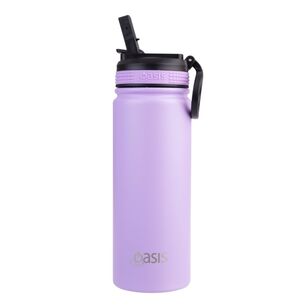 Oasis 550 ml Stainless Steel Challenger Straw Bottle Lavender 550 mL
