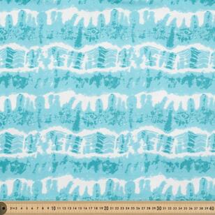 Dye 140 cm Combed Cotton Fabric Teal & White 140 cm