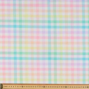 Rainbow Gingham 112 cm Cotton Fabric Multicoloured 112 cm