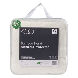 KOO Bamboo Blend Mattress Protector White