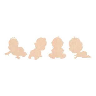 Amscan Baby Shower Wooden Cut-outs Multicoloured