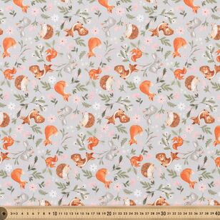 Baby in Bloom 112 cm Cotton Fabric Grey 112 cm
