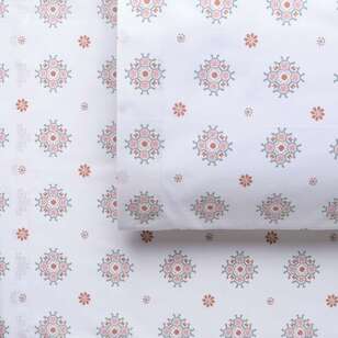 KOO Printed Washed Cotton Medallion 2 Pack Pillowcases Multicoloured Standard