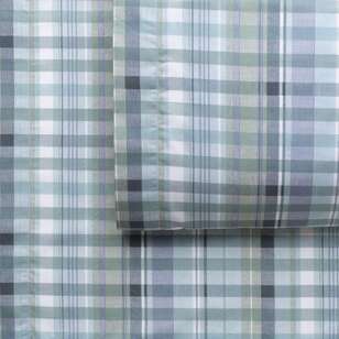 KOO Printed Washed Cotton Check 2 Pack Pillowcases Multicoloured Standard