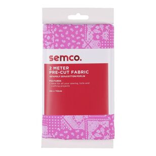 Semco Bandana Pre-cut Fabric Super Pink 2 m x 112 cm