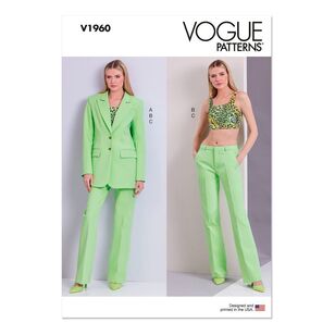 Vogue V1960 Misses' Jacket, Knit Top and Pants Pattern White