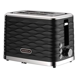 Culinary Co 2 Slice Textured Toaster Black