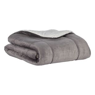 KOO Sherpa Reversible Blanket Charcoal
