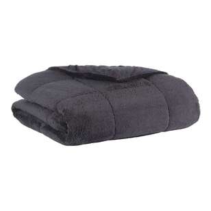 KOO Teddy Reversible Blanket Dark Charcoal