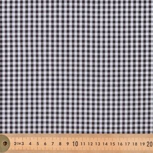 Yarn Dyed Gingham 112 cm Cotton Fabric Black 112 cm