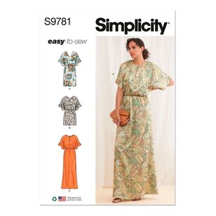 Simplicity S9781 Misses' Dresses Pattern White