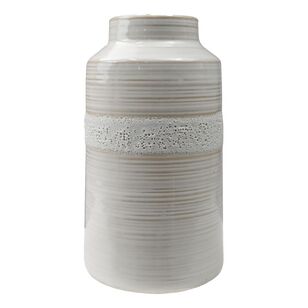 Mode Home Ceramic Vase I White 10.2 x 18 cm