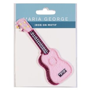 Maria George Guitar Iron on Motif Pink