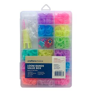 Crafters Choice Loom Bands Glow In The Dark Value Box Glow In The Dark Mlt