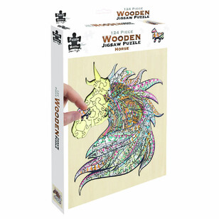 Puzzle Master Wooden Horse Puzzle Multicoloured