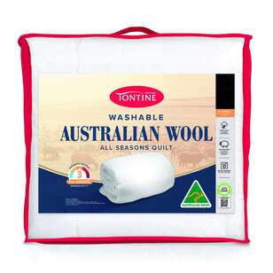 Tontine Australian Washable Wool All Seasons Quilt White