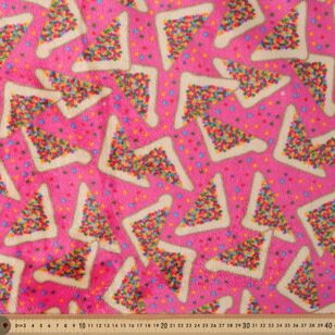 Laura Wayne Fairy Bread 147 cm Cozy Fleece Fabric Pink 147 cm