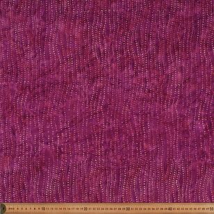 Indian Batik Dot Rows 112 cm Cotton Fabric Purple 112 cm