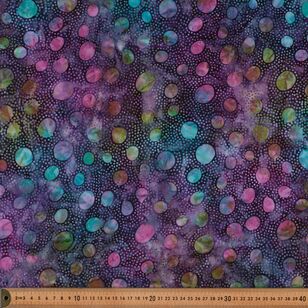Indian Batik Double Dots 112 cm Cotton Fabric Purple 112 cm