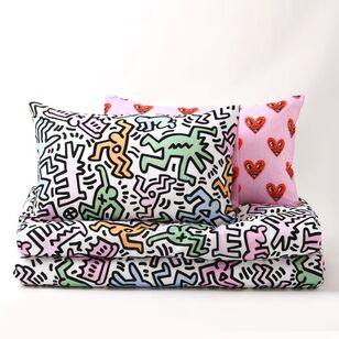 KOO Keith Haring Quilt Cover Set Pink