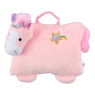 Kids House Ursula Unicorn Pillow Blanket Pink