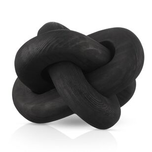 Bouclair Organic Wood Decor Knot Black 15 x 15 cm