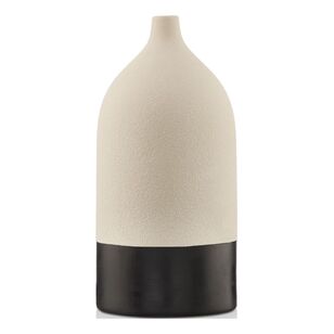 Bouclair Organic 2 Tone Ceramic Vase Beige 17 x 36 cm
